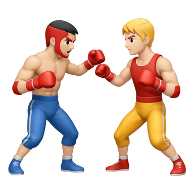 fight cartoon sticker