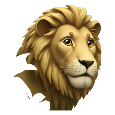 lion in the jungle sticker