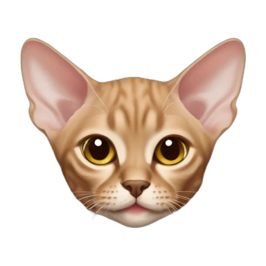 brown devon rex cat sticker