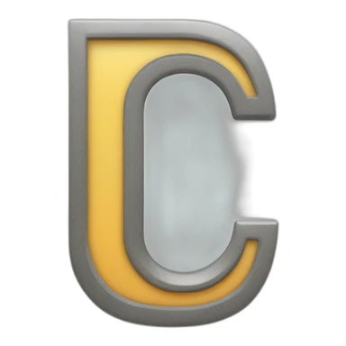 letter D technological style sticker