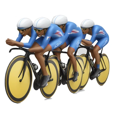 Track cycling team pursuit sticker
