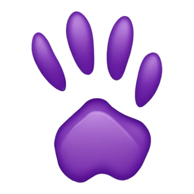 wolf paw emoji purple sticker