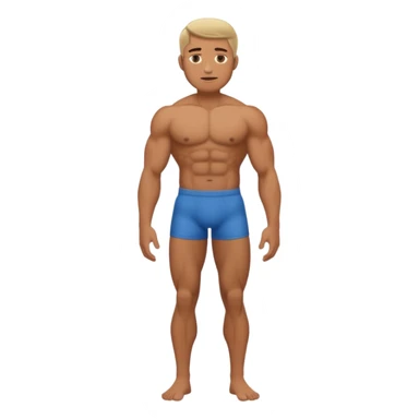 Man with no clothes and no underwear on full body sticker
