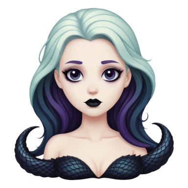 goth siren with scales sticker