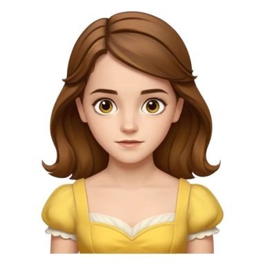 emma watson long hair as belle Cinematic Realistic sticker