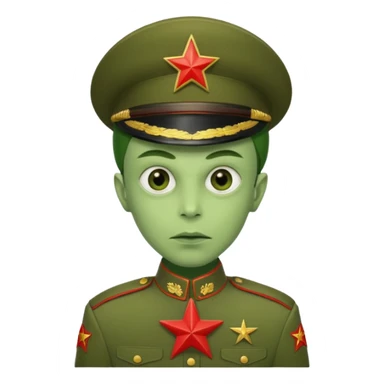Alien with soviet sticker