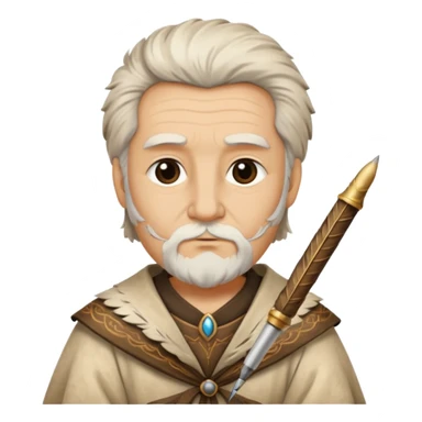 ancient Feathered pen scholar sticker