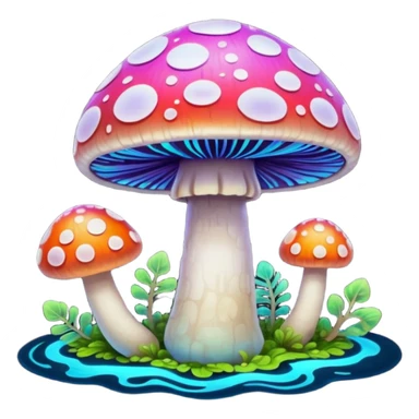 psychodelic mushroom sticker
