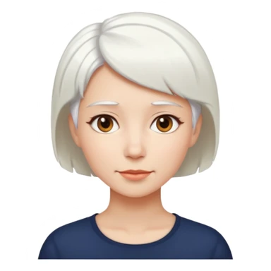 vovó cabelo branco curto sticker