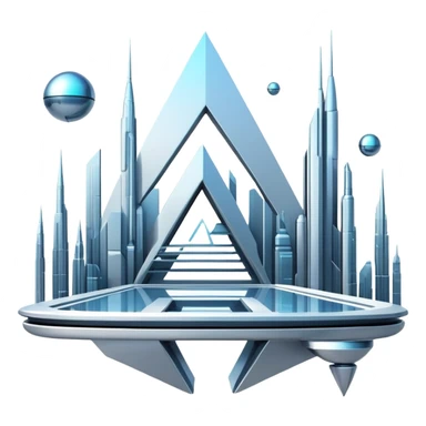 Utopian Futuristic Aesthetic Scenery Deco sticker