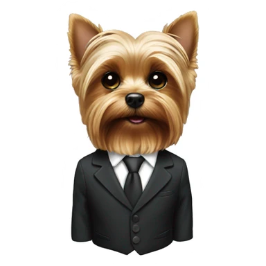 Yorkie in a suit sticker