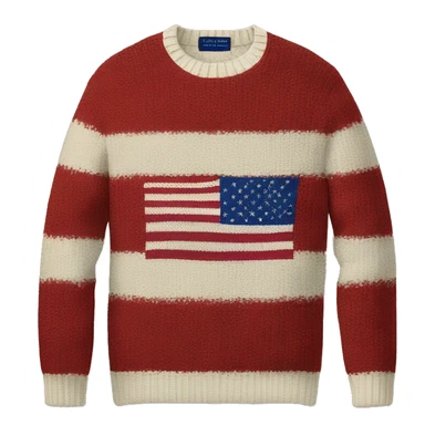 ralph lauren usa flag sweater  sticker
