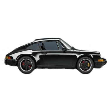 Porsche 911 dark black side view sticker
