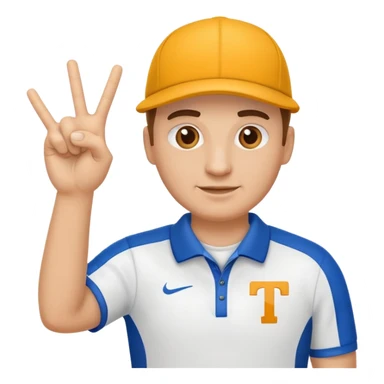 sports coach making T sign sticker