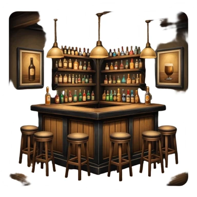 Old world speakeasy bar  sticker