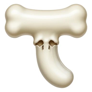 A single floating bone, white color sticker