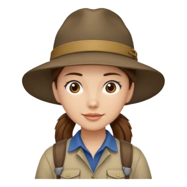 una exploradora con coleta alta sticker