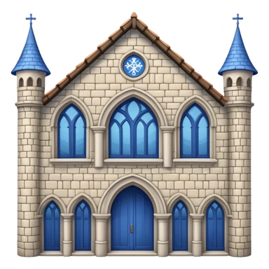 blue medieval building sticker