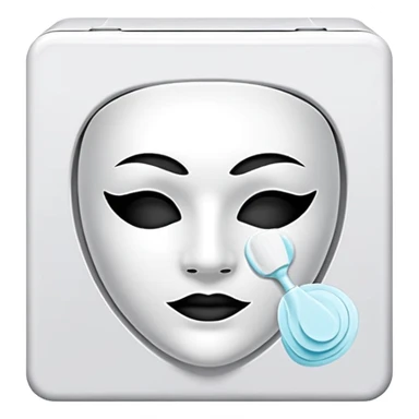 a beauty box of skincare white mask packs sticker