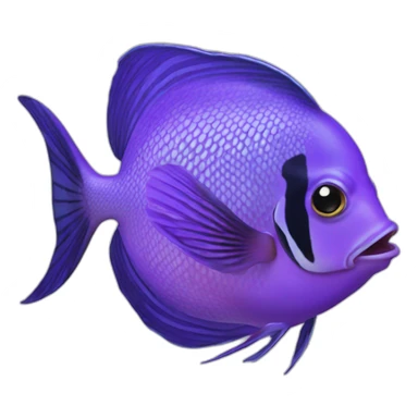 Purple tang fish  sticker