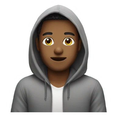 Me wearing a hoodie sticker