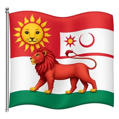 Flag of the Lion and the Sun of Iran sticker