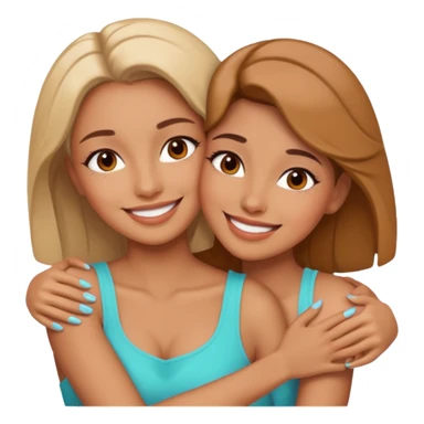 women embrace sticker