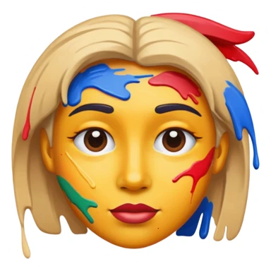 Paint style face sticker