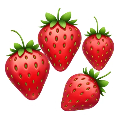 three strawberry tanghulu sticker