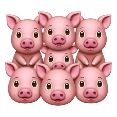 six pigs sticker