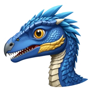 blue velociraptor  sticker