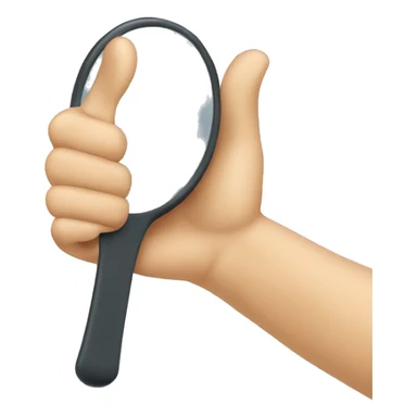  hand mirror icon with a thumbs-up reflection sticker