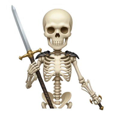 Skelton holding a sword sticker