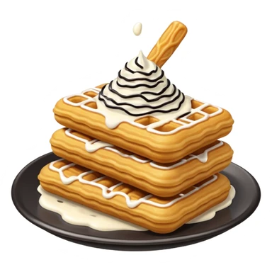 churros oreo flavor with white sauce sticker
