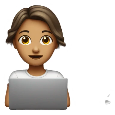 girl+laptop+coffee sticker