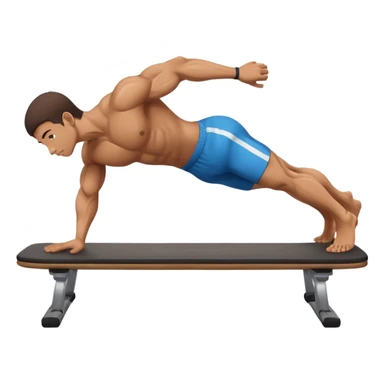 A person who make a planche in calisthenics sticker