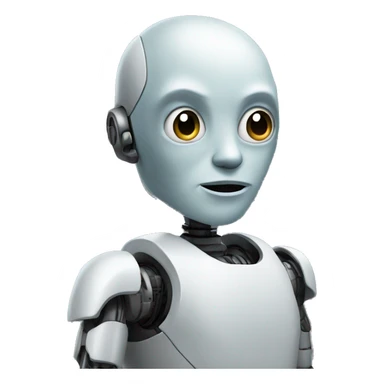 half human half robot sticker