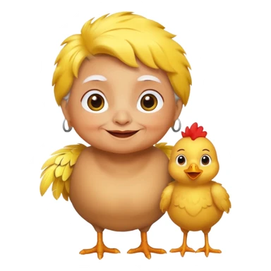 Little chicken that is waking up sole random grandma sticker