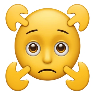 confused or incomprehension expressive face emoji, clear emotion sticker