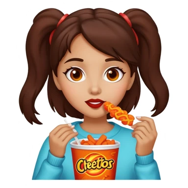 Hot Cheetos girl brunette sticker