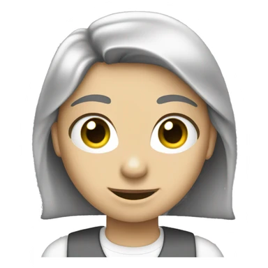 necesito que me generes un avatar , que sea mujer donde tenga un atuendo formal gris y blanco  sticker
