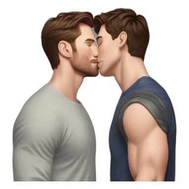 Chris Evans kissing Tom Holland sticker