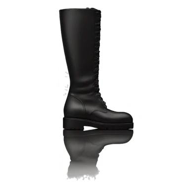 black prada monolith leather boots sticker