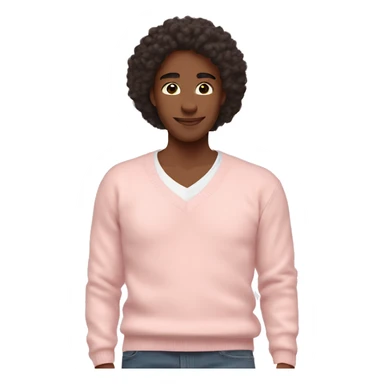 Pastel pink vneck sweater sticker