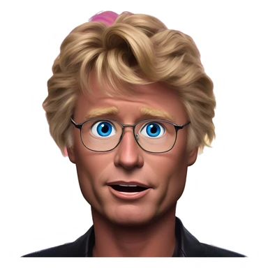 Synthwave Donald in Sarah Palin style, oil paint, epic eyes, intricate lips, exquisite pose, beautiful, desirable, logical, Midsommar  sticker