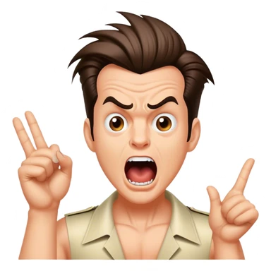 Ace ventura screaming FABIAN in a speech balloon sticker