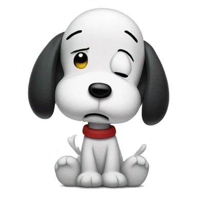 Sad snoopy sticker