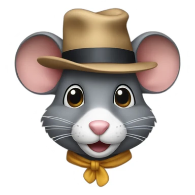 A mouse withh fedora sticker