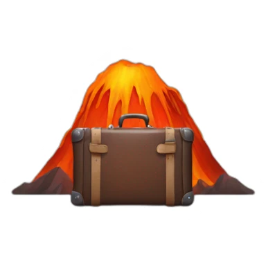 Luggage-volcano sticker