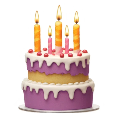 Birthday cake with candles sticker